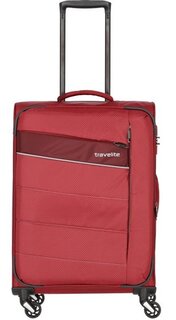 Travelite Kite 67/77 л чемодан из полиэстера на 4 колесах красный