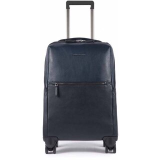 Piquadro LINE 38 л чемодан из натуральной кожи на 4 колесах синий