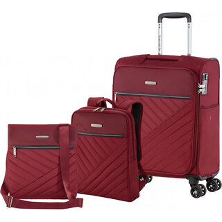 Travelite JADE ручная кладь в комплекте с сумкой на 3 л и рюкзак на 10 л Бордовый