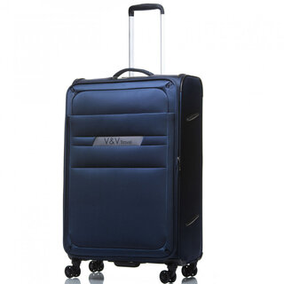 Большой тканевый чемодан V&V Travel Volunteer на 96 л весом 3,6 кг Синий
