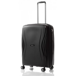 Средний чемодан V&V Travel TIFFANY на 85/97 л весом 3,2 кг из полипропилена Черный