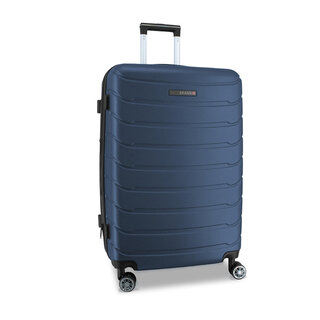 Малый пластиковый чемодан ручная кладь Swissbrand Nashville на 39/43 л весом 2,5 кг Синий