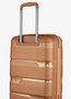 Малый чемодан V&amp;V TRAVEL METALLO ручная кладь на 38 л весом 2,4 кг из полипропилена Золотой