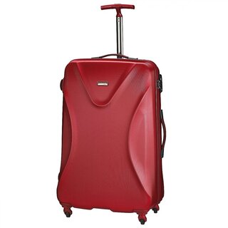 Средний пластиковый чемодан 4-х колесный 67 л March Twist, красный