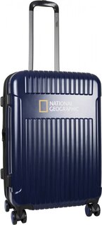 Средний чемодан на 4-х колесах 60/70 л National Geographic Transit, темно-синий