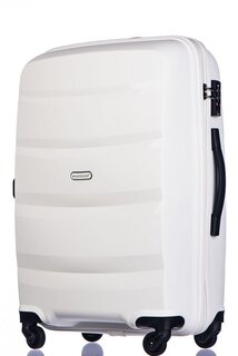 Средний чемодан из полипропилена 65 л Puccini Acapulco, белый