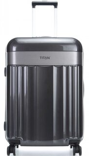 Средний пластиковый чемодан 69 л Titan Spotlight Flash, антрацит