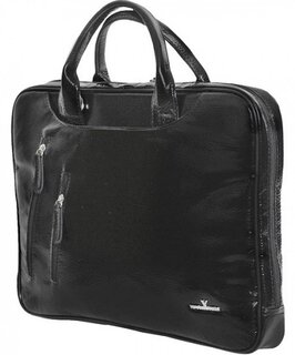 Кожаная сумка для ноутбука 15,6” Vip Collection 2411 Black flotar