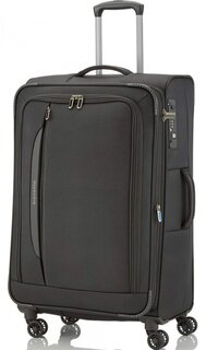 Большой тканевый чемодан Travelite Crosslite на 102/115 л весом 3,6 кг Черный