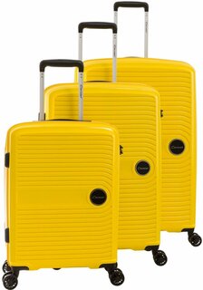 Комплект валіз із поліпропілену Cavalet Ahus, лимонний
