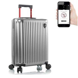 Малый 4-х колесный чемодан Heys Smart Connected Luggage (S) Silver