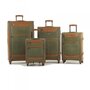 Members Boston комплект валіз з штучної замши на 4 колесах оливковий