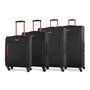 Members Hi-Lite (S/M/L/XL) Black комплект чемоданов из полиэстера на 4 колесах черный