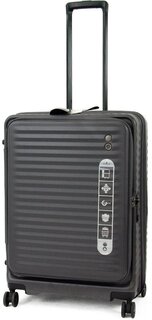 Echolac CELESTRA 72/80 л чемодан из поликарбоната на 4 колесах серый