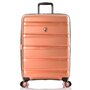 Heys Metallix 88 л валіза з дюрафлексу на 4 колесах рожева