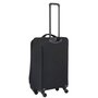 TravelZ Tripple Pocket (M) Black 55/65 л чемодан из полиэстера на 4 колесах черный