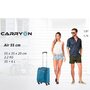 CarryOn AIR (S) Steel Blue 35/41 л чемодан из полиэстера на 4 колесах синий