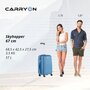 CarryOn Skyhopper (M) Cool Blue 57 л чемодан из поликарбоната на 4 колесах синий
