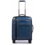Piquadro USIE 28 л валіза з натуральної шкіри на 4-х колесах синя