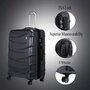 IT Luggage TIDAL 128/157 л валіза з ABS пластику на 4 колесах сіра