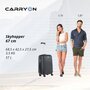 CarryOn Skyhopper 57 л валіза з полікарбонату на 4 колесах чорна