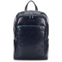 Piquadro Blue Square 18 л городской рюкзак для ноутбука из натуральной кожи синий