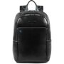Piquadro Blue Square 18 л городской рюкзак для ноутбука из натуральной кожи черный