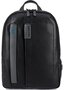 Piquadro PULSE 13 л міський рюкзак для ноутбука з натуральної шкіри чорний