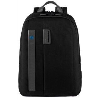 Piquadro PULSE 12 л міський текстильний рюкзак для ноутбука чорний