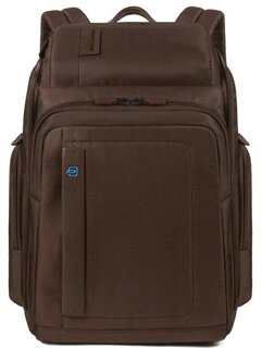 Piquadro PULSE 25 л городской текстильный рюкзак для ноутбука темно-коричневый