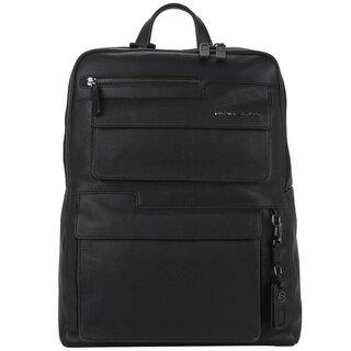 Piquadro VOSTOK 16 л городской рюкзак для ноутбука из натуральной кожи черный