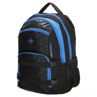 Enrico Benetti Natal 35 л міський рюкзак для ноутбука з поліестеру чорний з синім