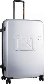 CAT CAT-D 97 л большой чемодан на 4-х колесах серебристый (уценка - пятна на корпусе)