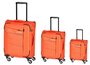 Комплект чемоданов Travelite Kite из ткани на 4-х колесах Оранжевый