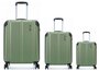Комплект чемоданов Travelite City из пластика на 4-х колесах Зеленый