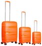 Комплект чемоданов Jump Tenali из полипропилена на 4-х колесах Оранжевый