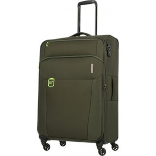 Большой чемодан Travelite GO вес 3,1 кг на 90/97 л Зеленый