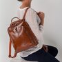 Жіночий міський рюкзак Grays з натуральної шкіри Коричневий