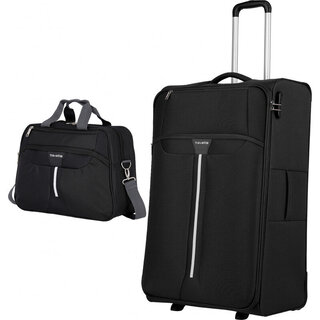 Средний 2-х колесный чемодан Travelite SPEEDLINE на 89 л + дорожная сумка Черный