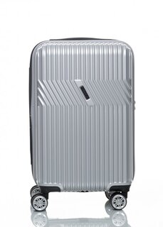 Sumdex Line-S чемодан ручная кладь на 30/40л из поликарбоната Серебристый