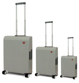 Набор из 3-х чемоданов из полипропилена Echolac FUSION Бежевый