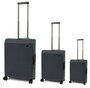 Набор из 3-х чемоданов из полипропилена Echolac FUSION Серый