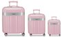 Набор чемоданов из пластика Titan Spotlight Flash на 4-х колесах Розовый 