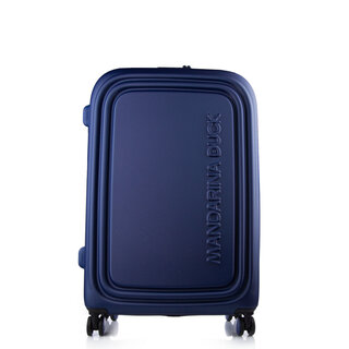 Велика валіза Mandarina Duck LOGODUCK на 103 з розширенням з полікарбонату Синій