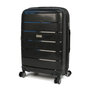 Средний чемодан Travelite Paklite Mailand Deluxe на 73 л весом 3,7 кг из полипропилена Чорный