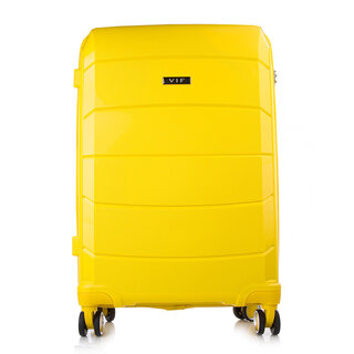 Велика валіза VIF Denver на 97 л вагою 4 кг з поліпропілену Жовтий