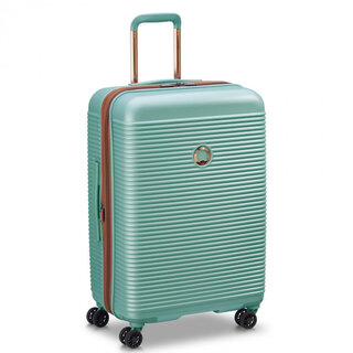 Очень большой чемодан Delsey Freestyle с расширительной молнией на 132/144 л из поликарбоната Зеленый