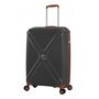 Большой чемодан SnowBall 84803 на 108 л весом 3,6 кг из полипропилена Коричневый