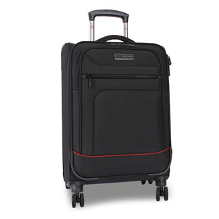 Средний тканевый чемодан Swissbrand Alford на 61/67 л весом 3,2 кг Черный