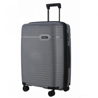 Средний чемодан V&V Travel Summer Breeze на 72/80 л весом 3,2 кг из полипропилена Серый